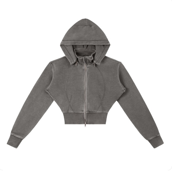 Baba Boss Vintage Washed Cropped Fleece Hoodie - Picture 5 of 6